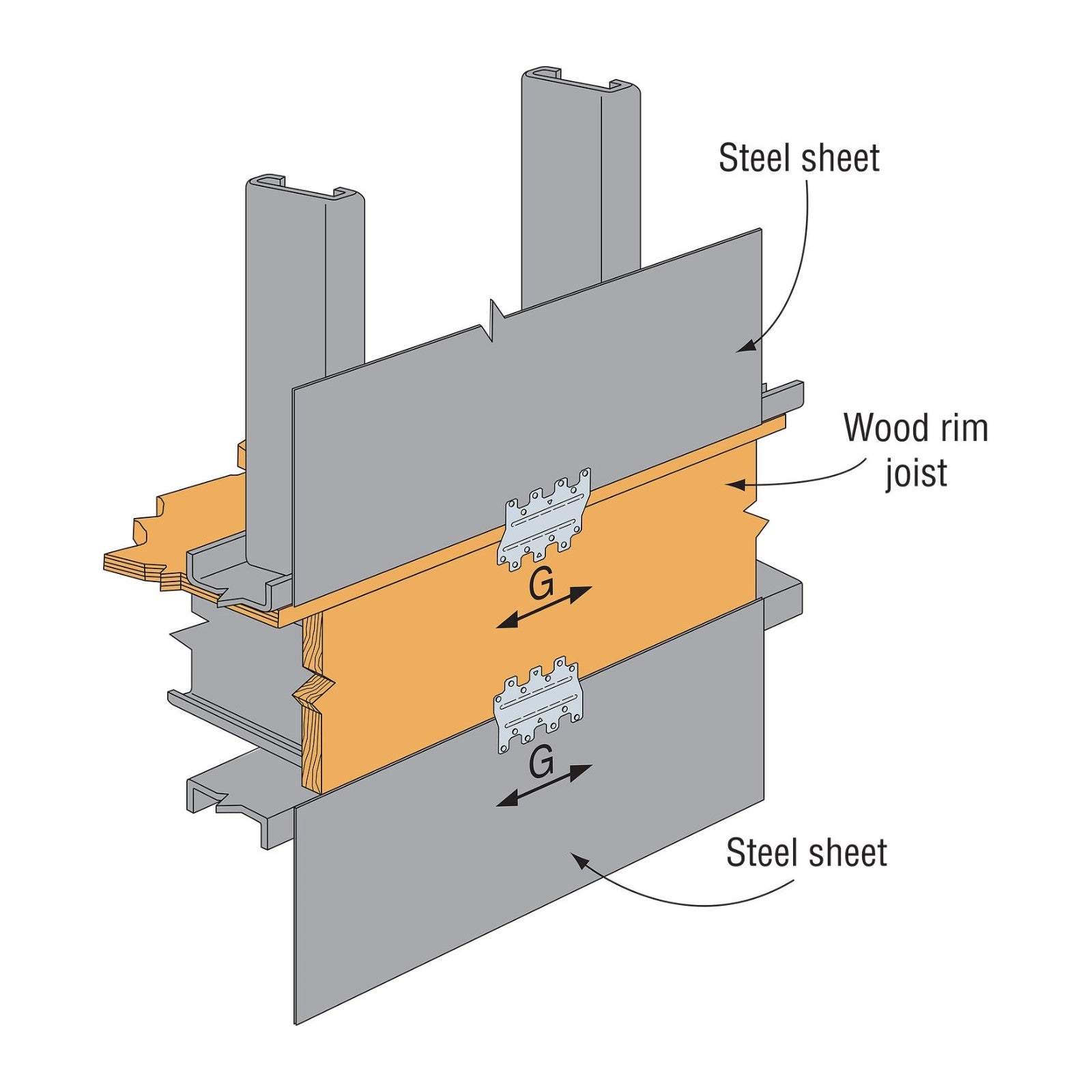 Galvanized Lateral Tie Plate - G90 Galvanized Simpson Strong-Tie