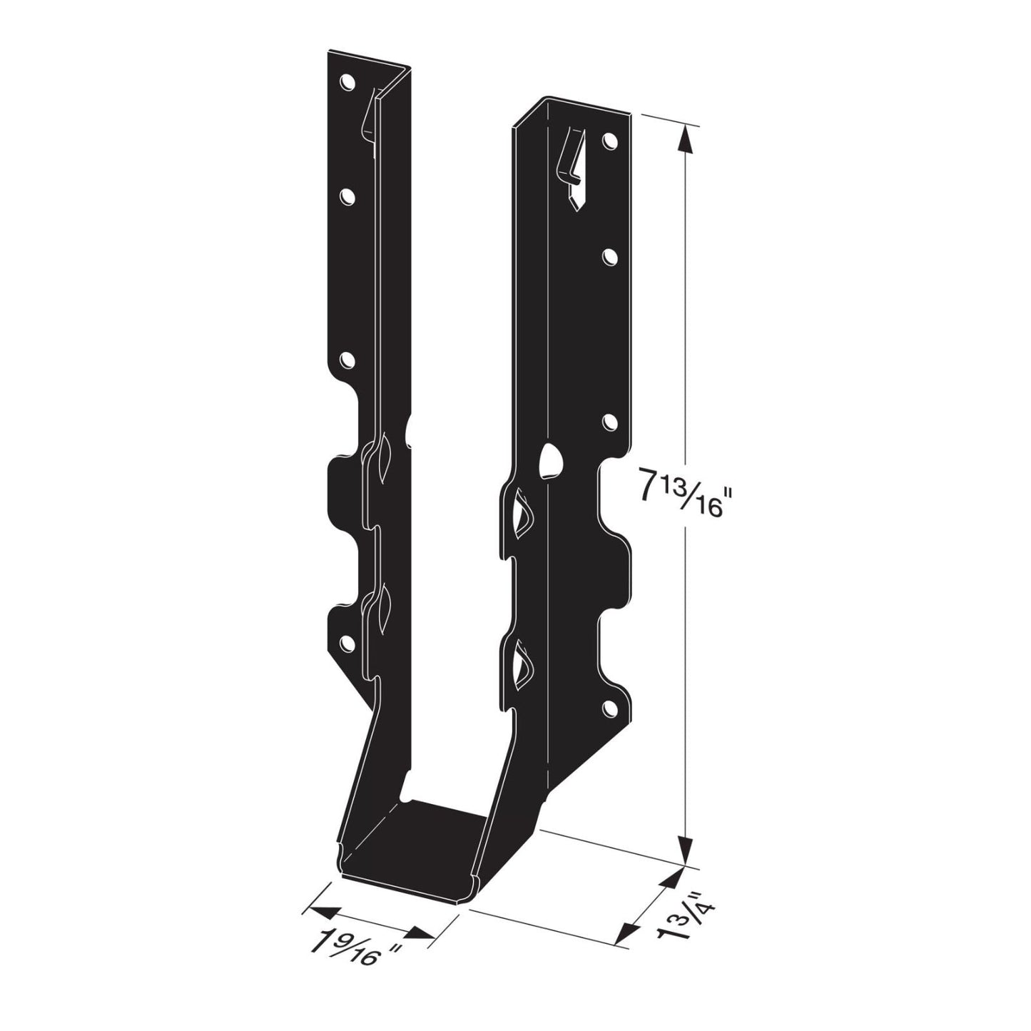 Simpson Strong-Tie LUS210PC 2x10 Decorative Joist Hanger - Black Powder Coat, ZMAX