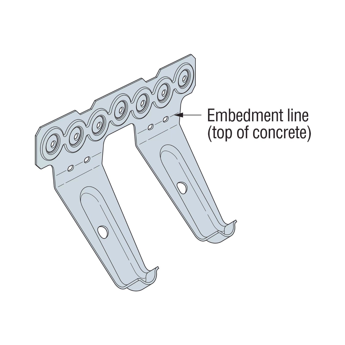 Simpson MASOPZ-R25 MASOPZ Musdill Anchor for Panel Form - ZMAX, Pkg 25