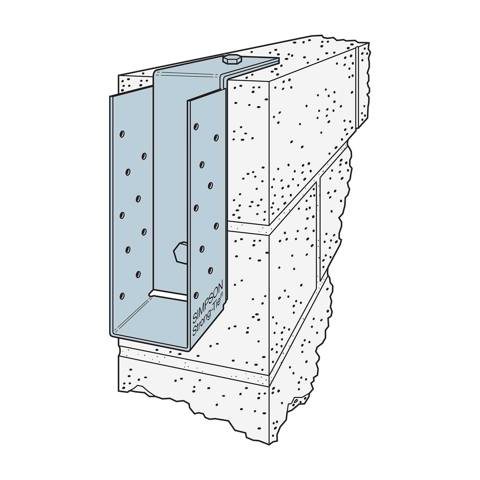 Simpson MBHA5.50/11.25 Masonry Hanger, Made to Order Non