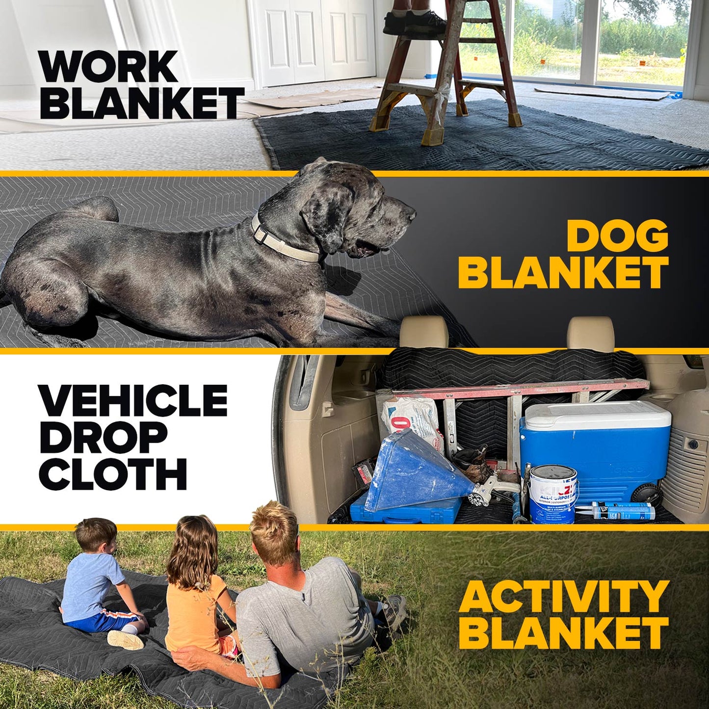 Moving Blankets- Supreme Mover 4-Pack