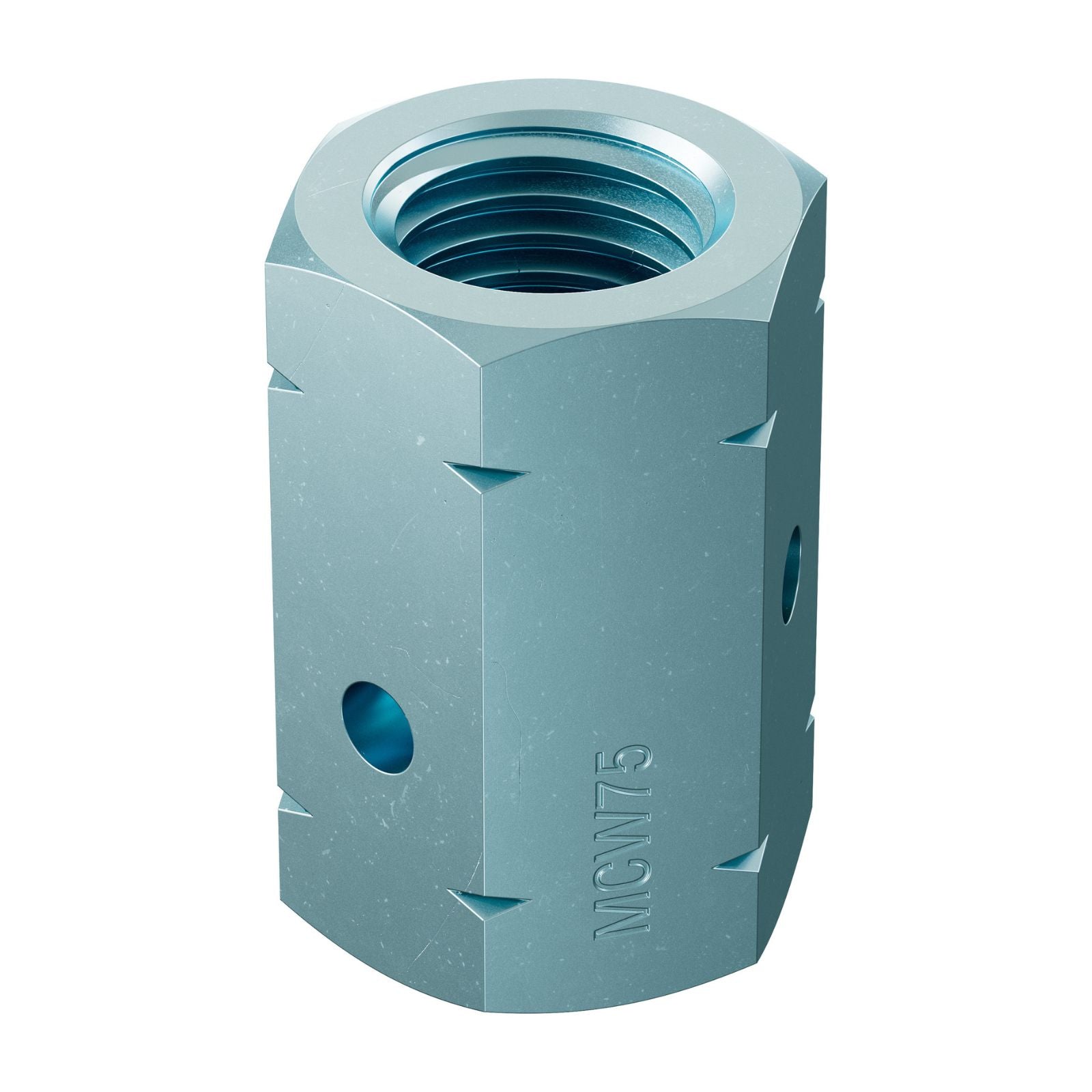 Simpson Strong-Tie MCW75 7/8" to 5/8" Grade 55 Reducing Coupler Nut - Zinc Plated
