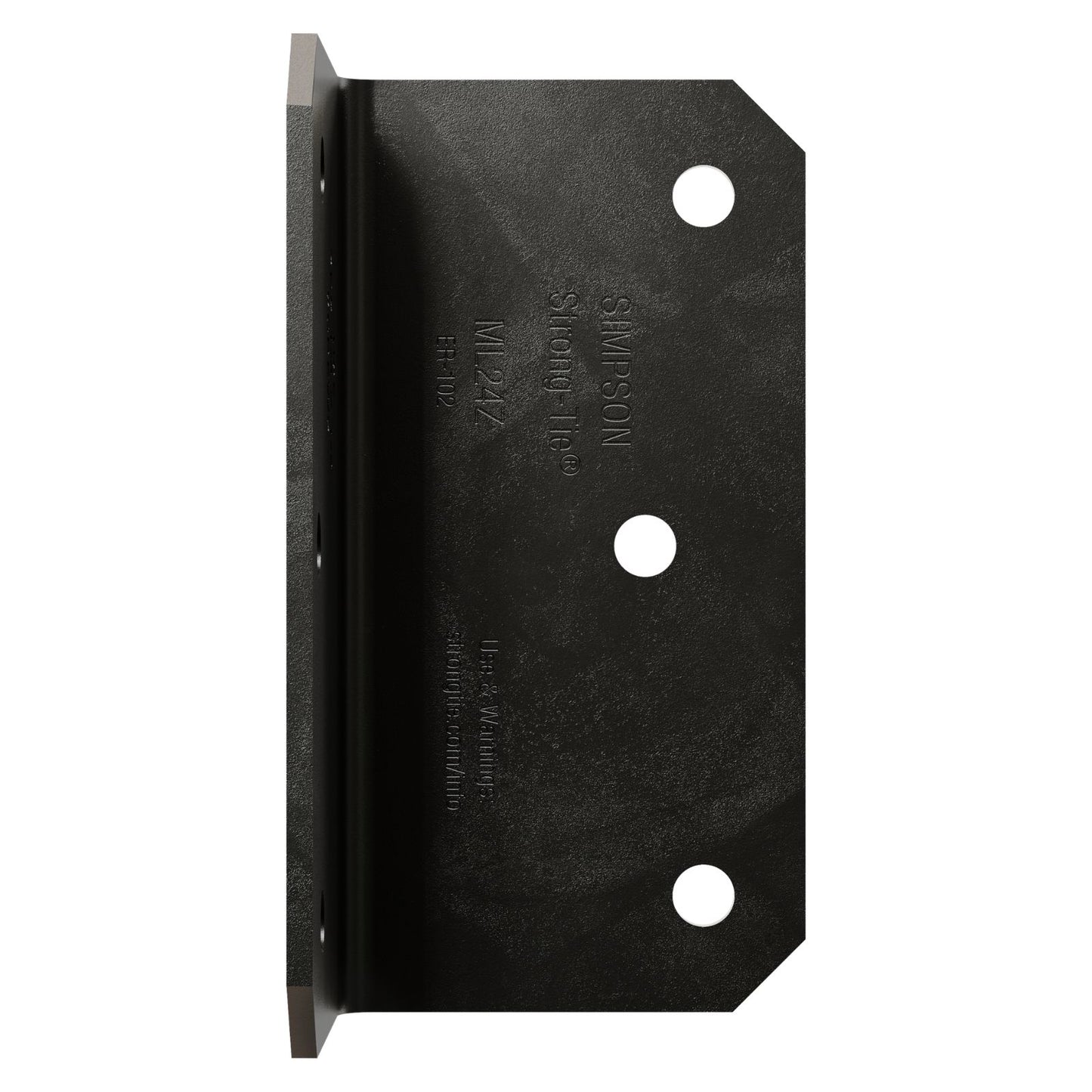 Simpson Strong-Tie ML24PC 12 Gauge 2x4 Medium L Angle - Black Powder Coat, ZMAX
