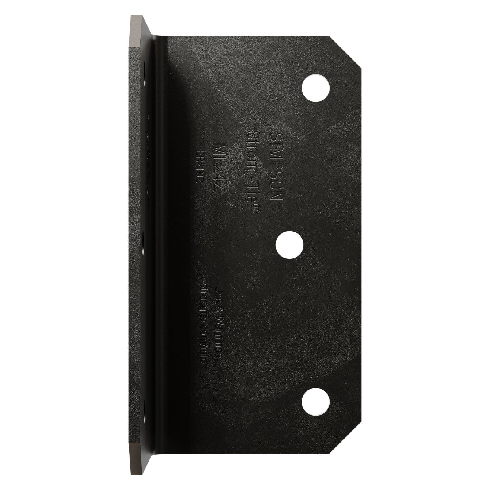 Simpson Strong-Tie ML24PC 12 Gauge 2x4 Medium L Angle - Black Powder Coat, ZMAX