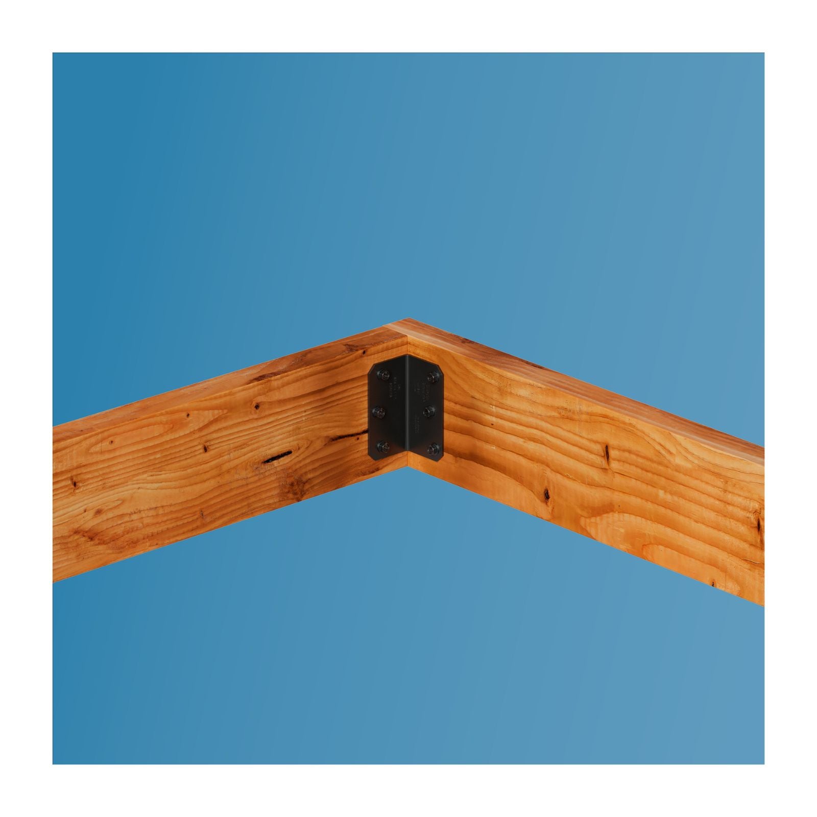 Simpson Strong-Tie ML24PC 12 Gauge 2x4 Medium L Angle - Black Powder Coat, ZMAX Installation