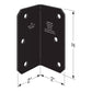 Simpson Strong-Tie ML24PC 12 Gauge 2x4 Medium L Angle - Black Powder Coat, ZMAX Specification