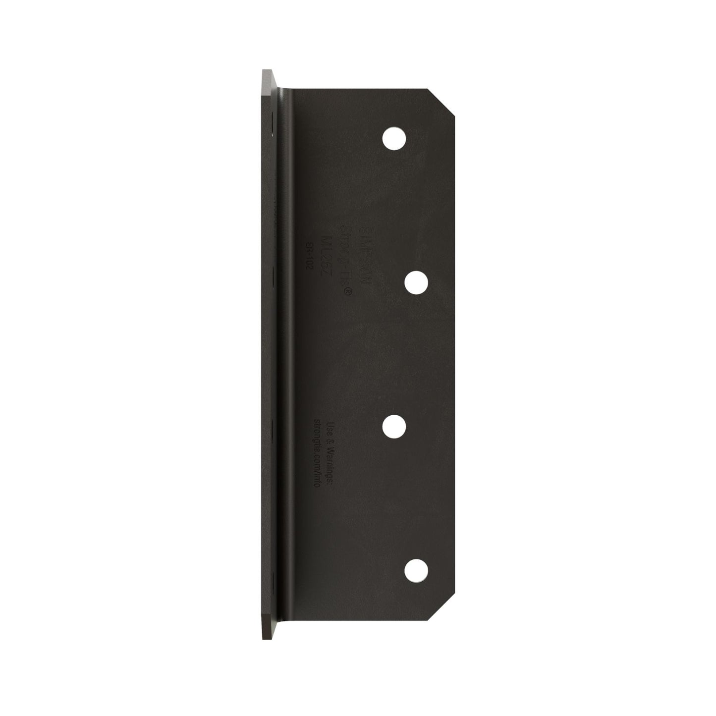 Simpson Strong-Tie ML26PC 12 Gauge 2x6 Medium L Angle - Black Powder Coat, ZMAX
