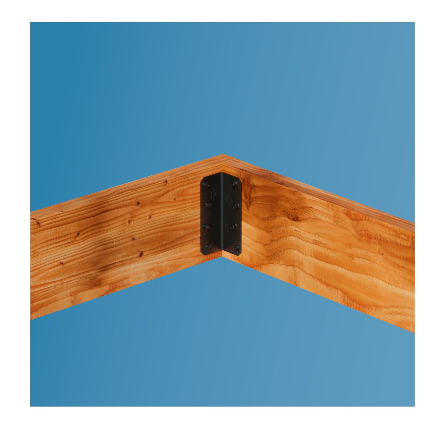 Simpson Strong-Tie ML26PC 12 Gauge 2x6 Medium L Angle - Black Powder Coat, ZMAX Installation