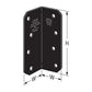 Simpson Strong-Tie ML26PC 12 Gauge 2x6 Medium L Angle - Black Powder Coat, ZMAX Specification 