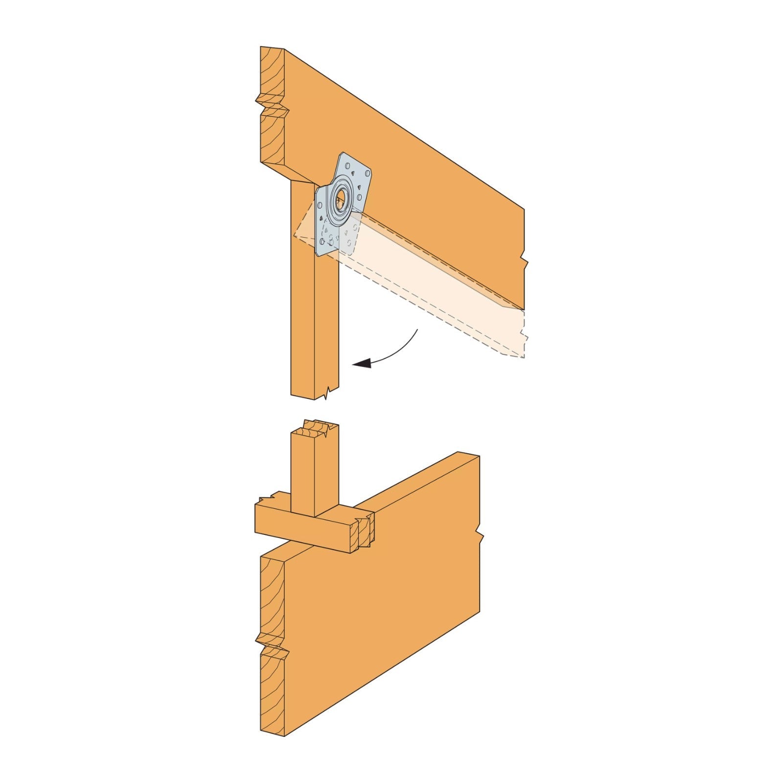 Simpson MMHC23-R60 Hinged Roof Connector