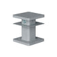 Simpson Strong-Tie Point-Supported Column Connector in gray metal adjustable stand on a white background
