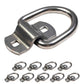 2-5/16" Bolt-On D-Ring with Mounting Bracket - 316 Stainless - 6,000 lbs. BS | 10-Pack