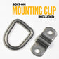 1" Bolt-On D-Ring with Mounting Bracket - 316 Stainless - 800 lbs. BS | 10-Pack