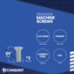Conquest #2-56 x 1/4" Phillips Flat Head Machine Screw - Zinc - Specifications