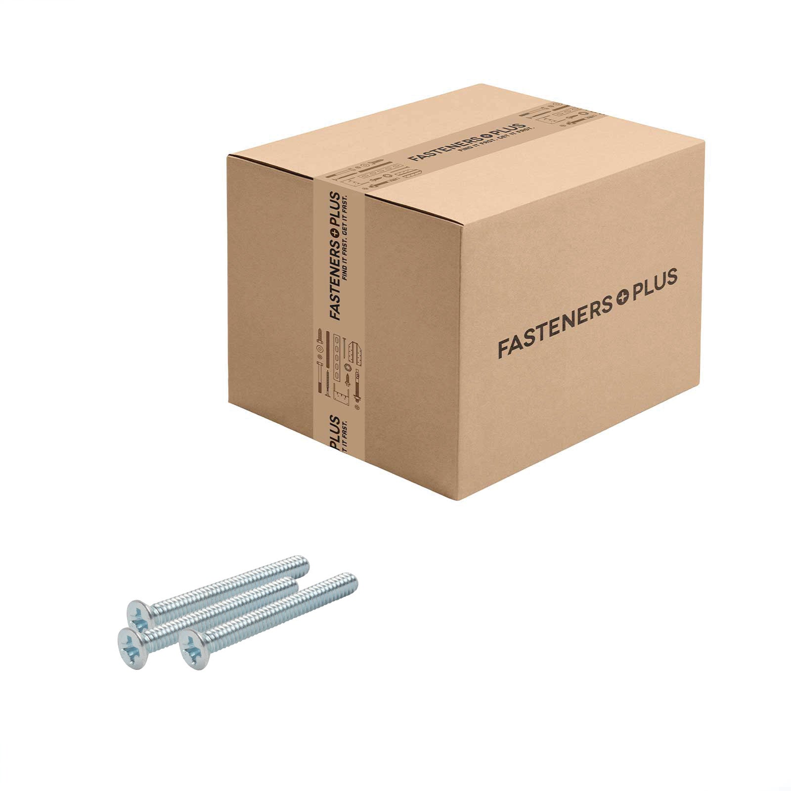Conquest #2-56 x 3/4" Phillips Flat Head Machine Screw - Zinc | Qty. 20,000 (Carton)