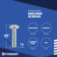 Conquest #3-48 x 3/8" Phillips Pan Head Machine Screw - Zinc - Specifications