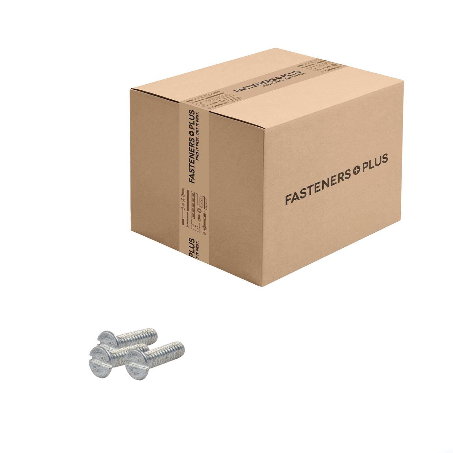 Conquest #3-48 x 1/2" Slotted Flat Head Machine Screw - Zinc | Qty. 50,000 (Carton)