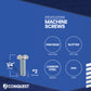 Conquest #2-56 x 1/4" Slotted Pan Head Machine Screw - Zinc _ Specifications