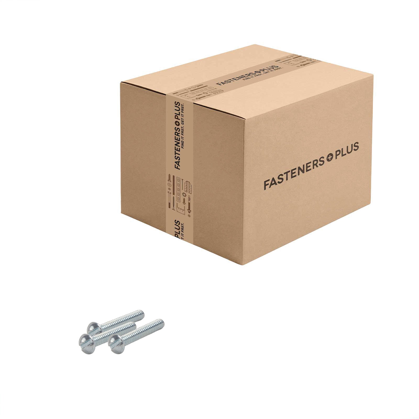 Conquest #2-56 x 1/2" Slotted Round Head Machine Screw - Zinc | Qty. 10,000 (Carton)