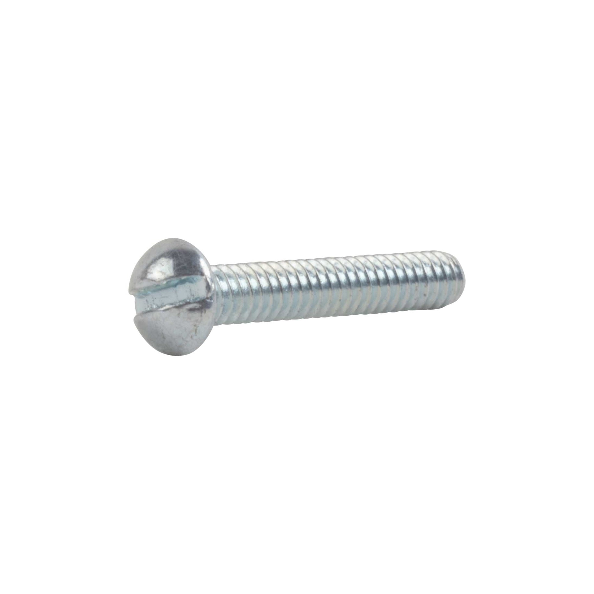 Conquest #2-56 x 1/2" Slotted Round Head Machine Screw - Zinc