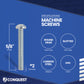 Conquest #2-56 x 5/8" Slotted Round Head Machine Screw - Zinc - Specifications