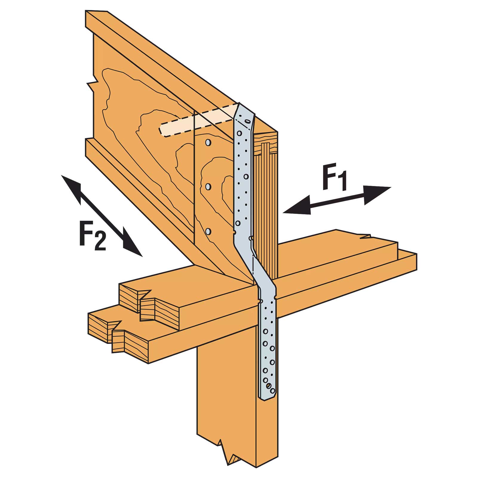 Simpson MTS30 30" Medium Twist Strap - Installation