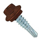 #14 X 78 inch Maxx Steelbinder Metal Roofing Stitch Screw Brown Pkg 250