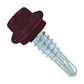 #14 X 78 inch Maxx Steelbinder Metal Roofing Stitch Screw Burgundy Pkg 250
