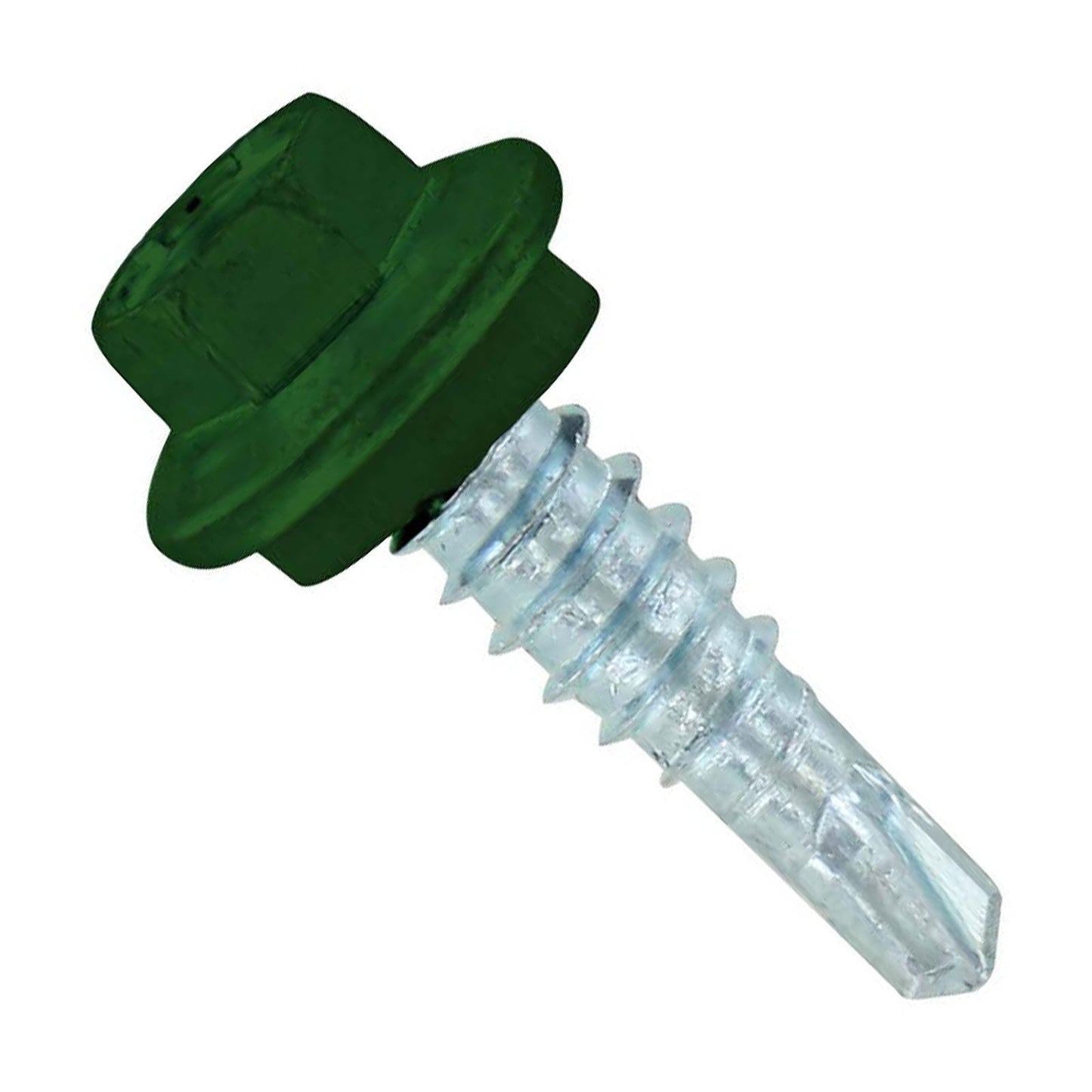 #14 X 78 inch Maxx Steelbinder Metal Roofing Stitch Screw Forest Green Pkg 250