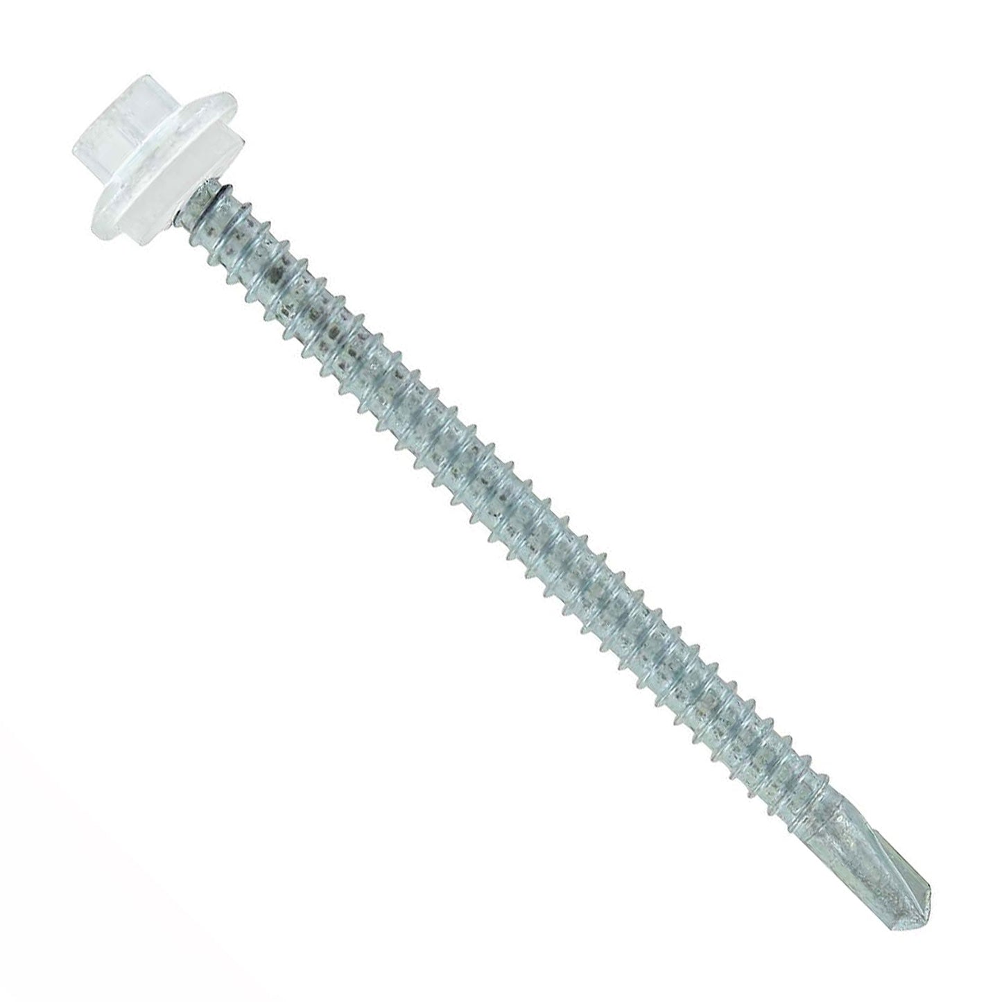 #12 x 3 inch Maxx Steelbinder Metal Roofing Screw Bright White Pkg 250
