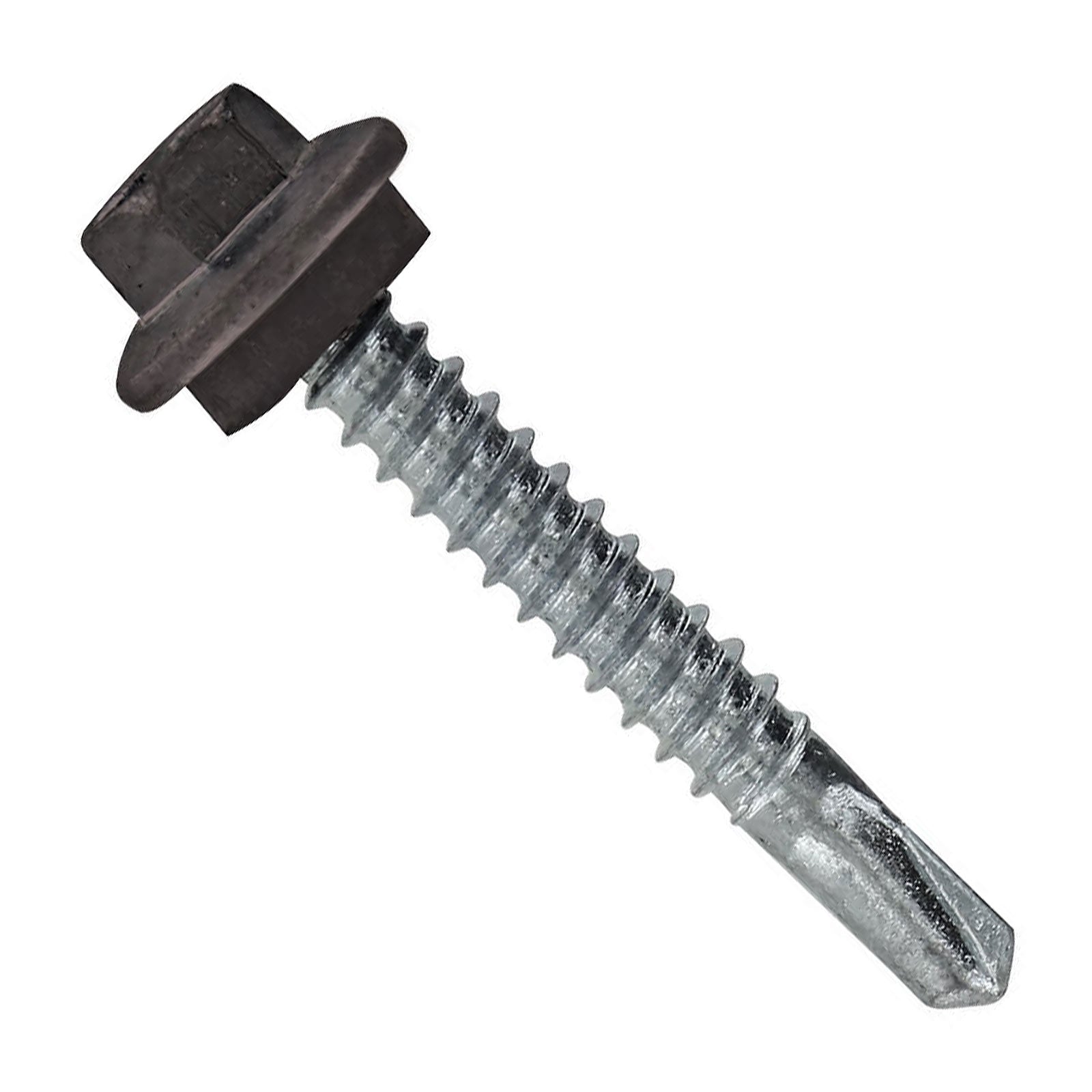 #12 X 112 inch Maxx Steelbinder Metal Roofing Screw Charcoal Gray Pkg 250