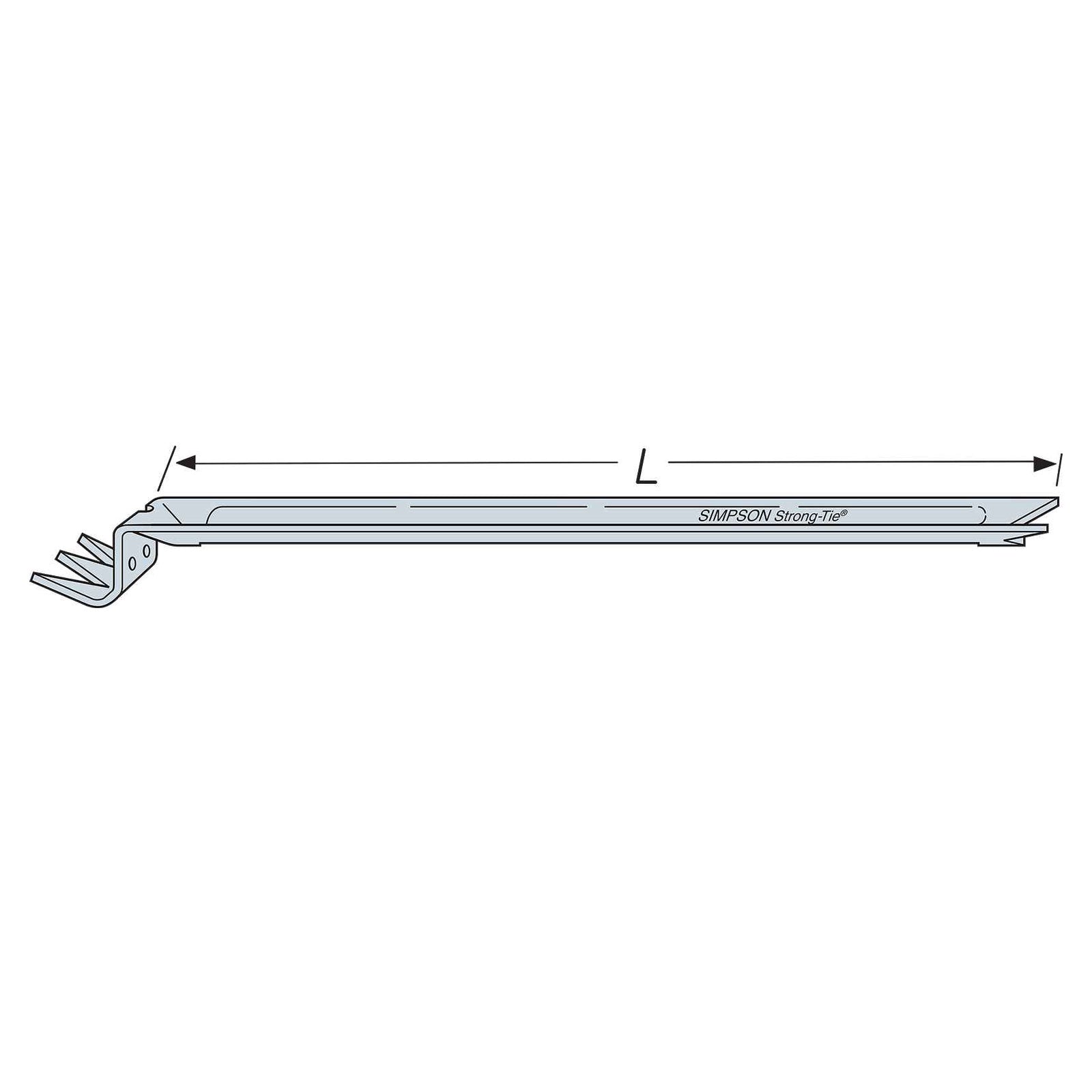 Simpson NCA2X8 16 Nailless Compression Bridging G90 Galvanized simpson-nca2x8-16-nailless-compression-bridging-g90-galvanized