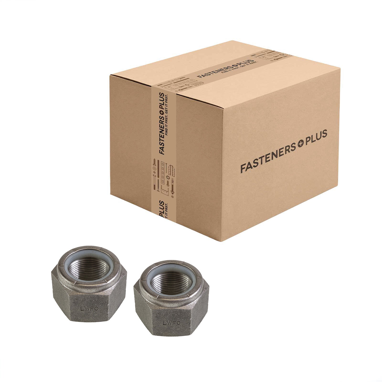 Conquest 1-1/2" Grade C NE Nylon Insert Locknut, Fine Thread - Plain, Qty. 20 - Carton