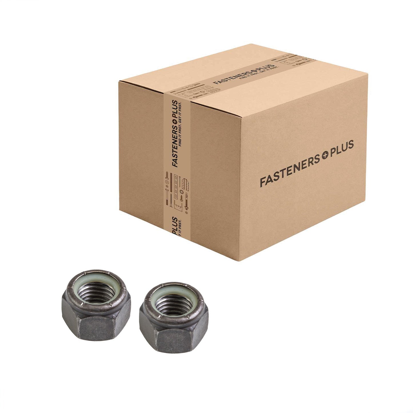 Conquest 1-1/8" Grade C NE Nylon Insert Locknut, Coarse Thread - Plain, Qty. 35 - Carton