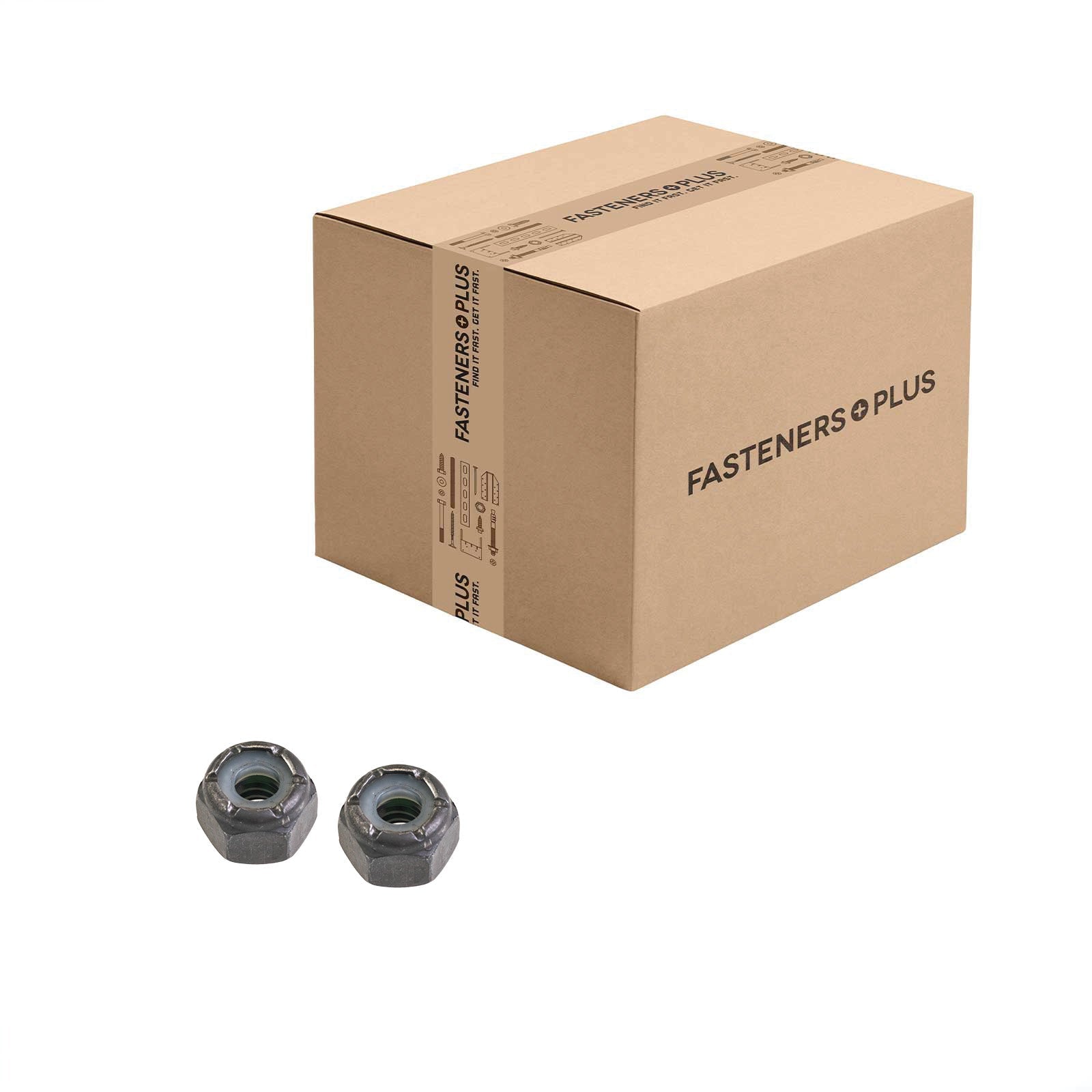 Conquest 1/4" Grade C NE Nylon Insert Locknut, Coarse Thread - Plain, Qty. 5,000 - Carton