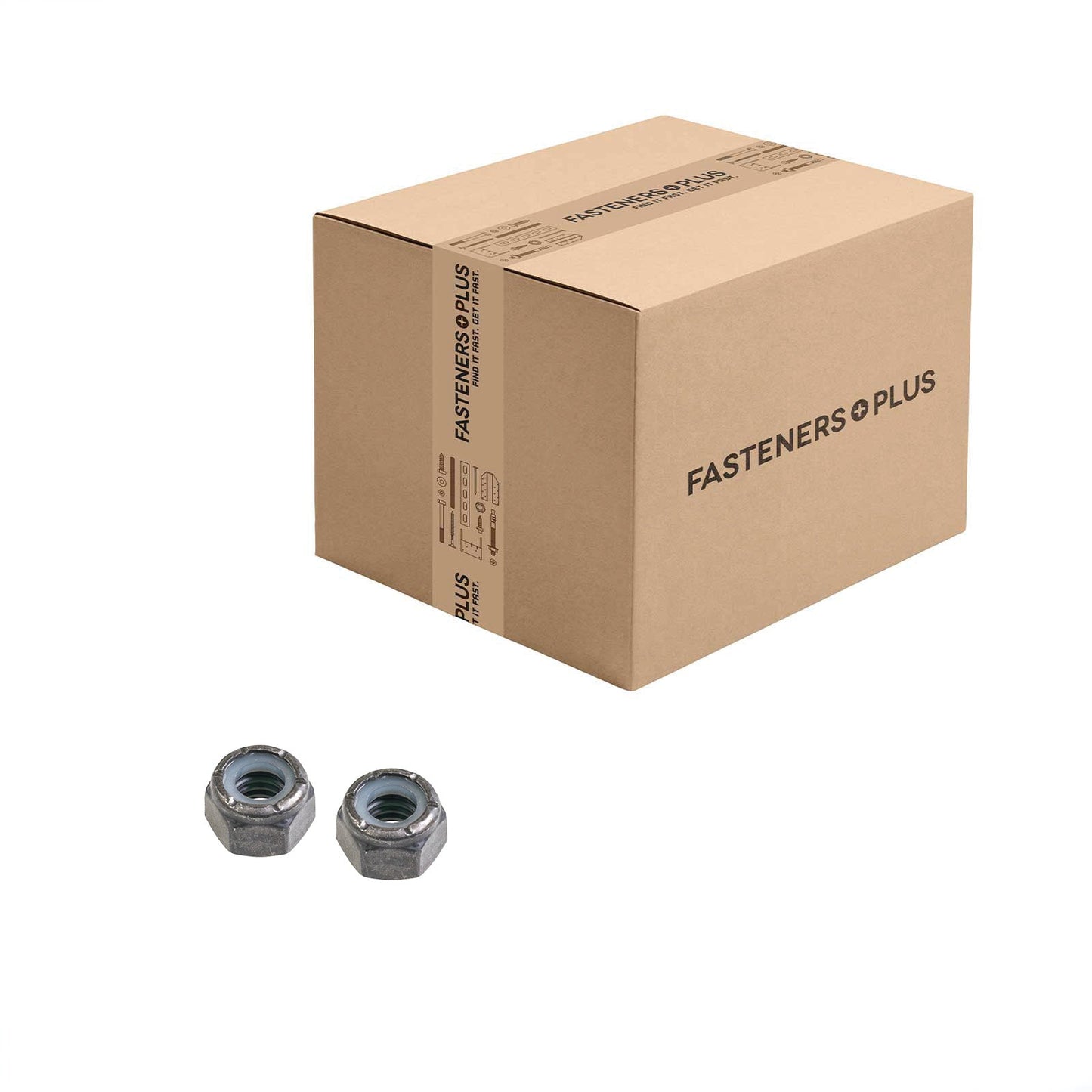 Conquest 5/16" Grade C NE Nylon Insert Locknut, Coarse Thread - Plain, Qty. 2,000 - Carton
