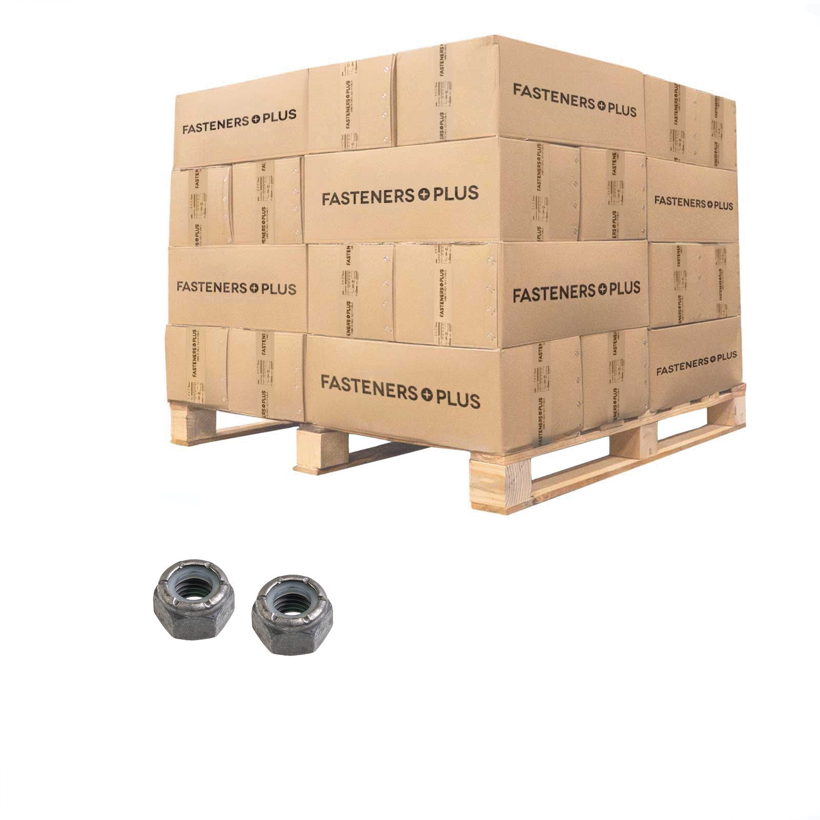 Conquest 5/16" Grade C NE Nylon Insert Locknut, Fine Thread - Plain, Qty. 72,000 - Pallet