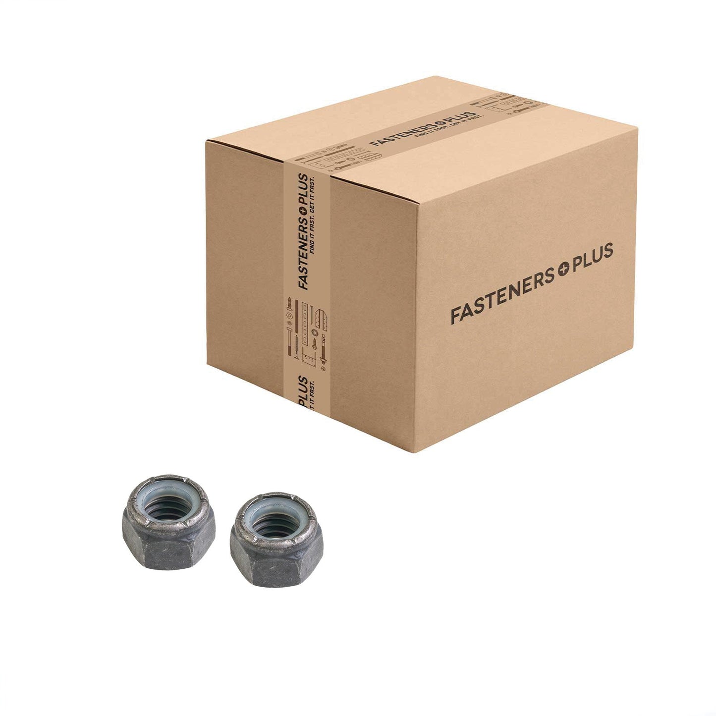 Conquest 7/16" Grade C NE Nylon Insert Locknut, Coarse Thread - Plain, Qty. 1,000 - Carton