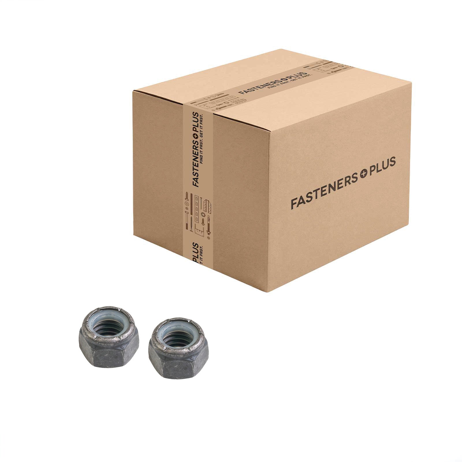 Conquest 7/16" Grade C NE Nylon Insert Locknut, Coarse Thread - Plain, Qty. 1,000 - Carton