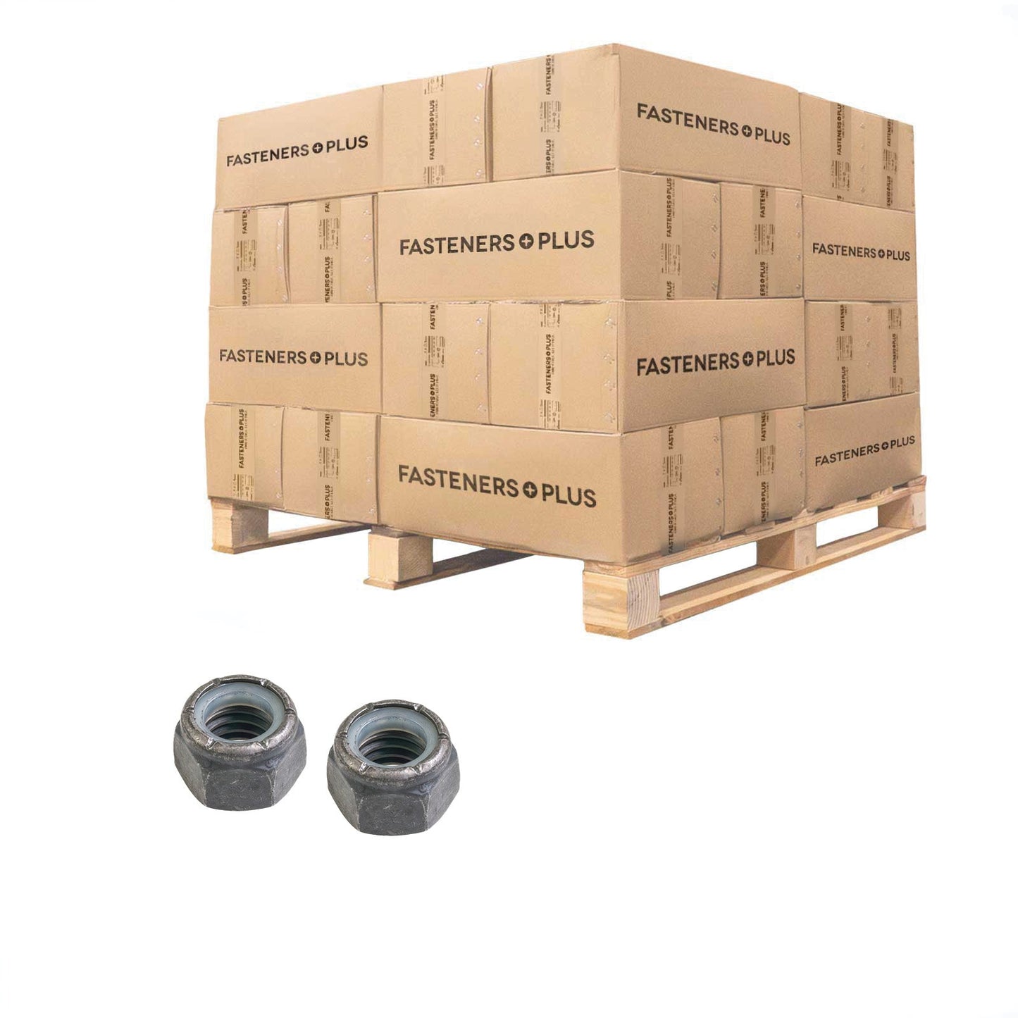 Conquest 7/16" Grade C NE Nylon Insert Locknut, Coarse Thread - Plain, Qty. 36,000 - Pallet