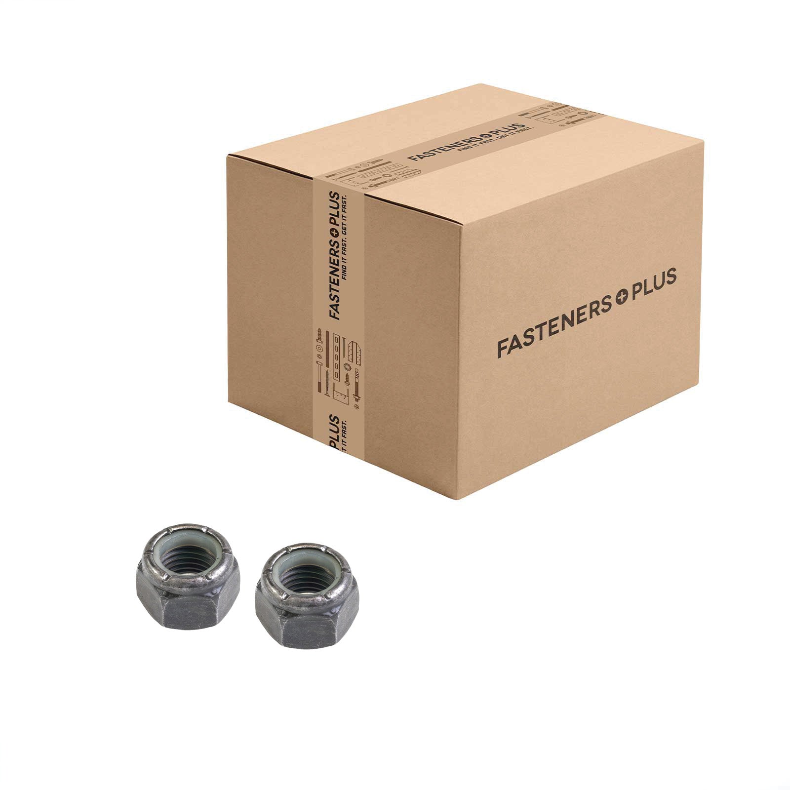 Conquest 7/16" Grade C NE Nylon Insert Locknut, Fine Thread - Plain, Qty. 1,000 - Carton