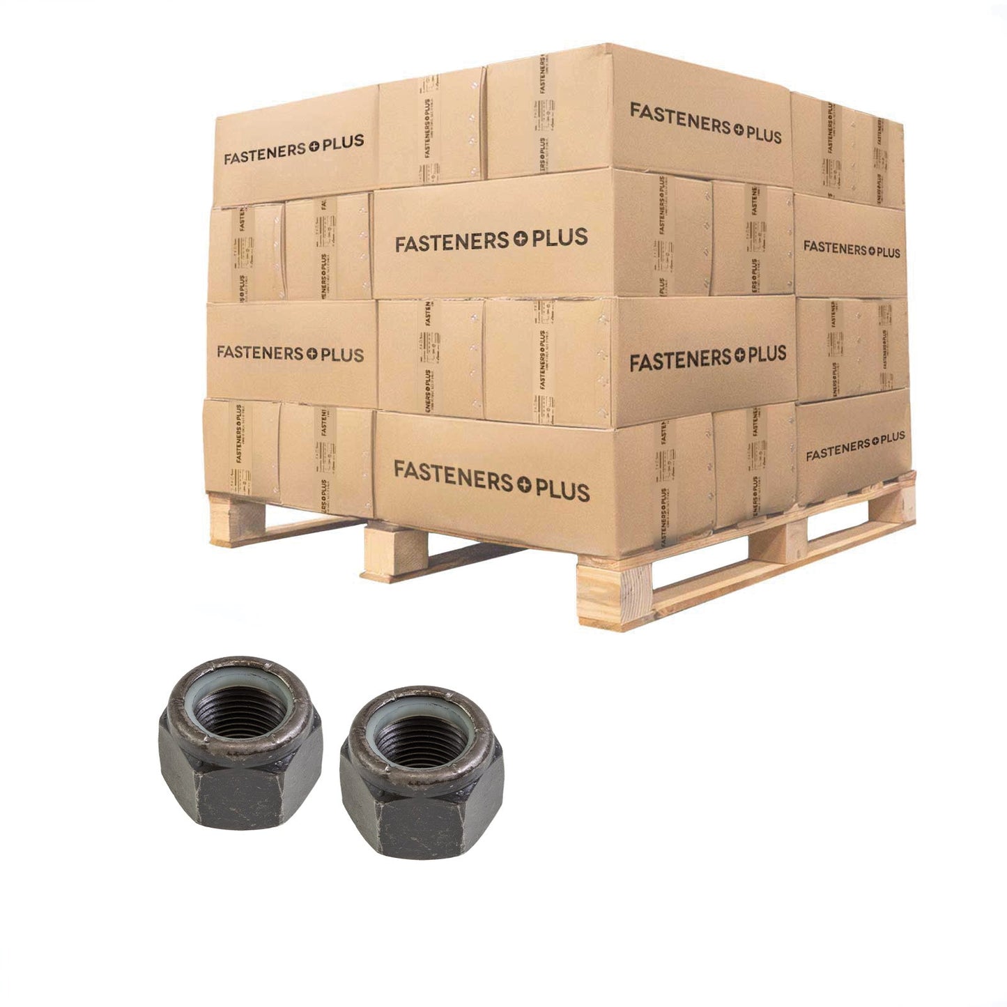 Conquest 7/8" Grade C NE Nylon Insert Locknut, Fine Thread - Plain, Qty. 3,960 - Pallet