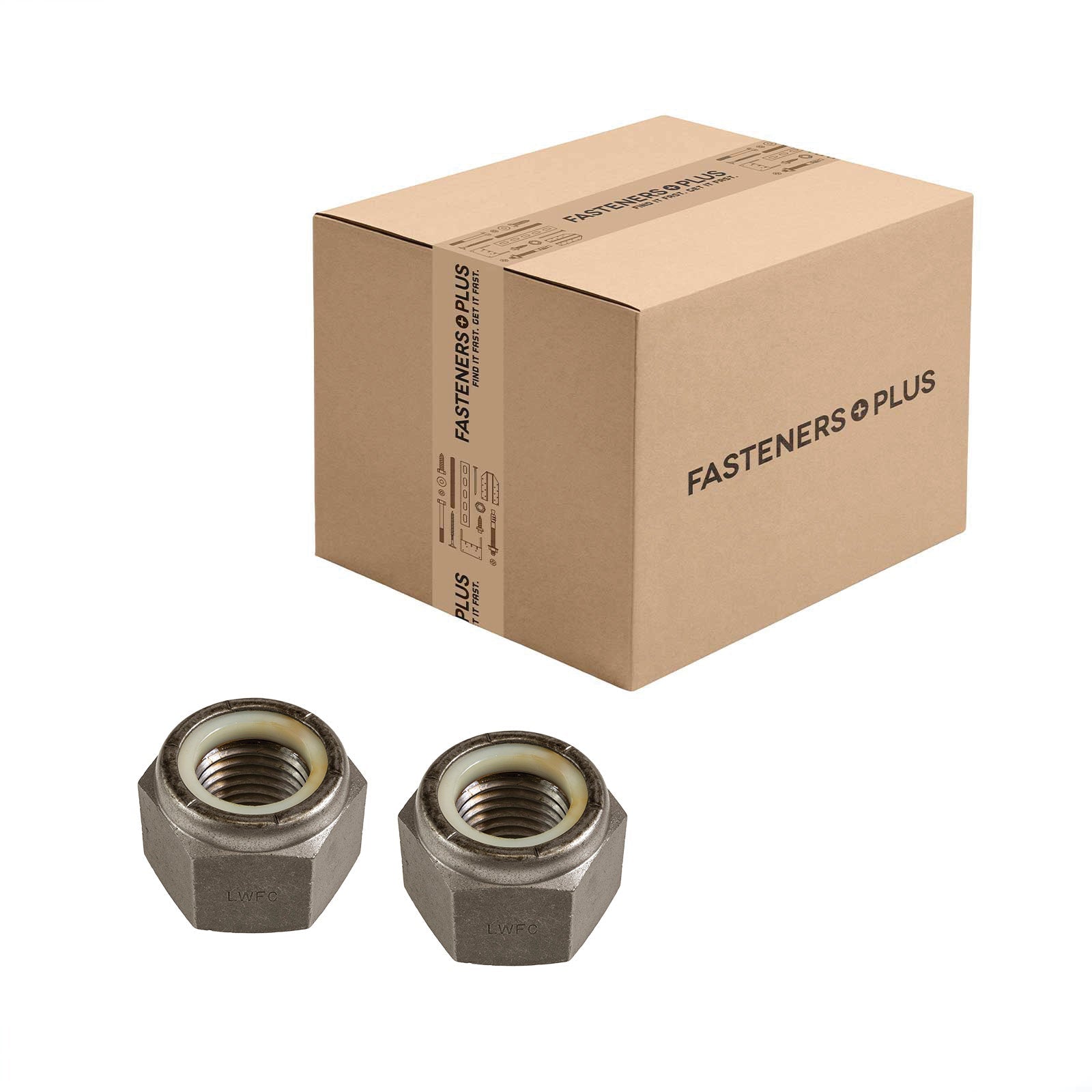Conquest 2" Grade C NU Heavy Nylon Insert Locknut - Plain, Qty. 5 - Carton