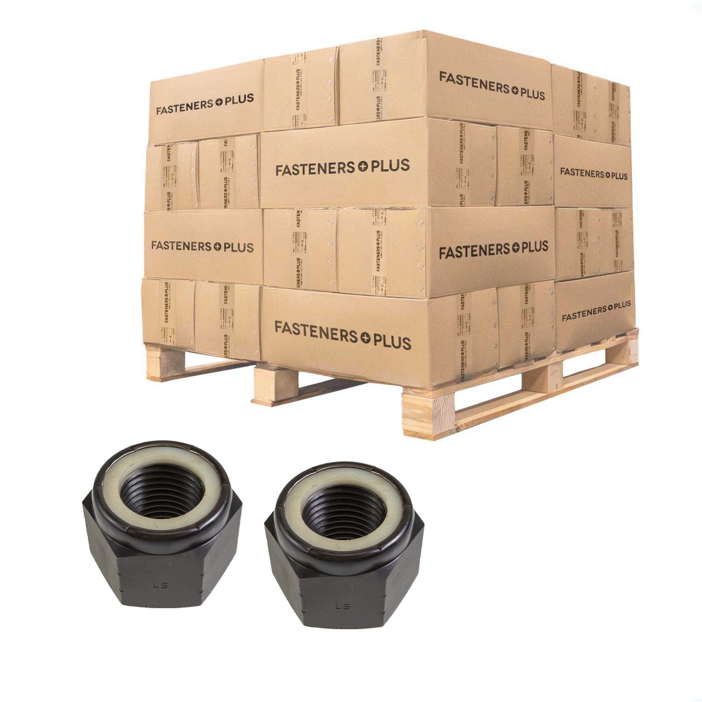 Conquest 2-1/2" Grade C NU Heavy Nylon Insert Locknut - Plain, Qty. 40 - Pallet