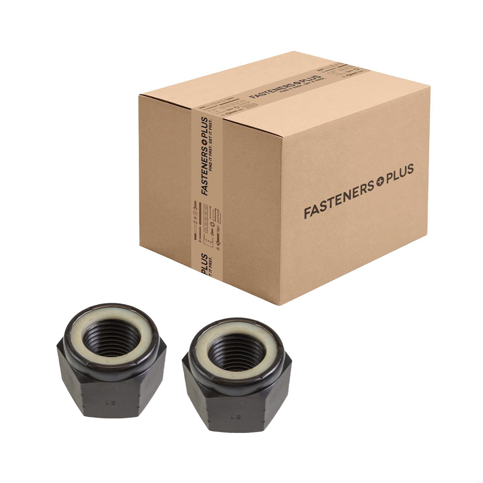 Conquest 2-1/2" Grade C NU Heavy Nylon Insert Locknut - Plain, Qty. 4 - Carton