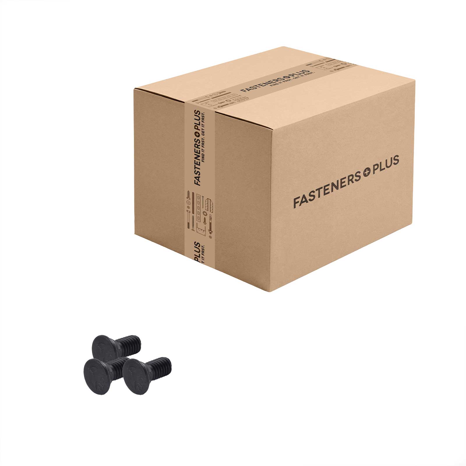 Conquest 7/16" x 1" Plow Bolt, #3 Head - Grade 5, Plain | Qty. 700 (Carton)
