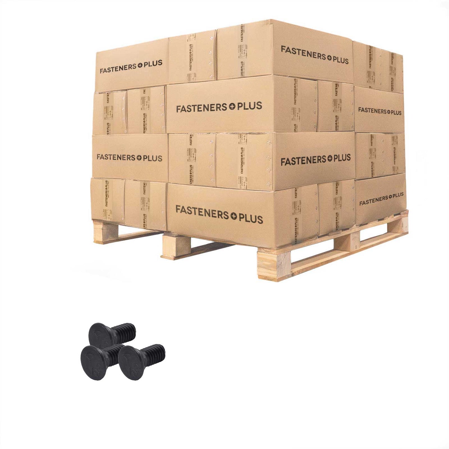 Conquest 7/16" x 1" Plow Bolt, #3 Head - Grade 5, Plain | Qty. 25,200 (Pallet)