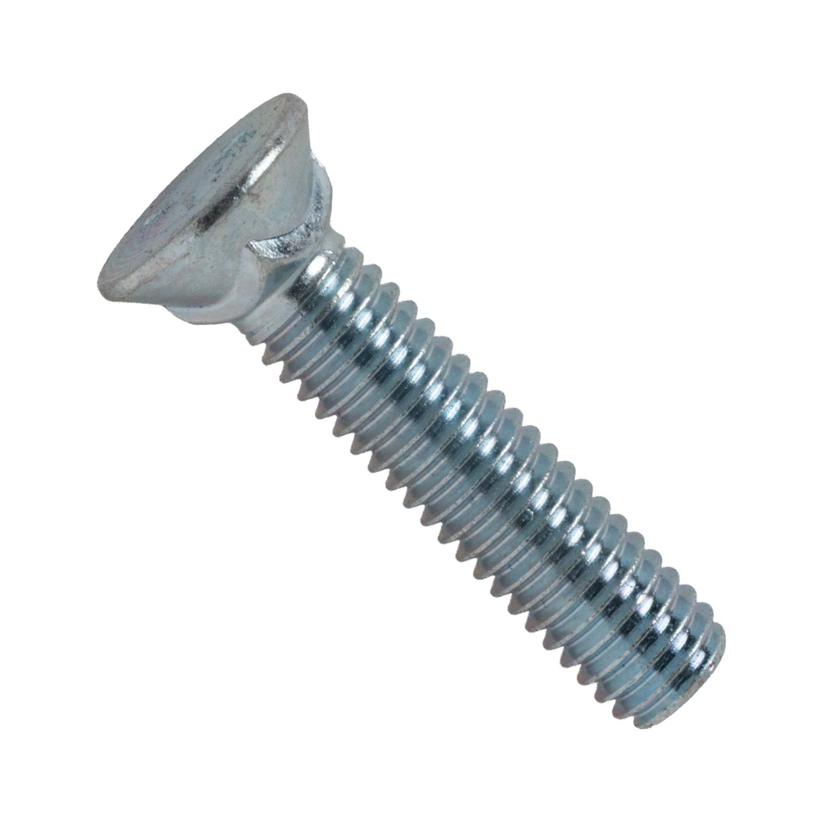 Conquest 3/8" x 1-3/4" Plow Bolt, #3 Head - Grade 5, Zinc CR+3