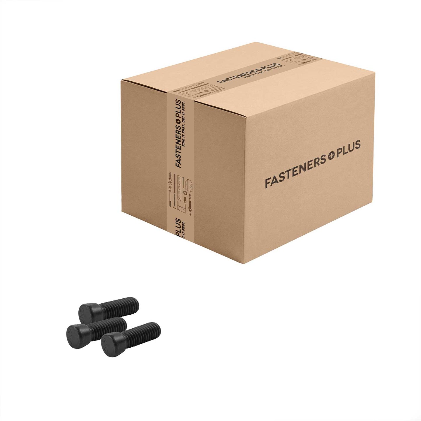 Conquest 7/16" x 1-1/2" Plow Bolt, Clip Head - Grade 5. Plain | Qty. 350 (Carton)