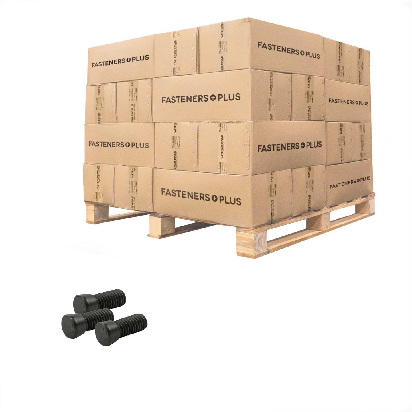 Conquest 7/16" x 1-1/4" Plow Bolt, Clip Head - Grade 5, Plain | Qty. 14,400 (Pallet)
